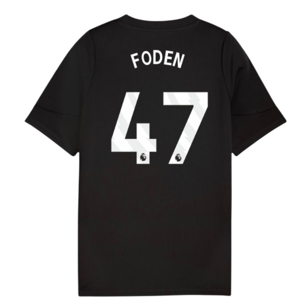 2025-2026 Man City Training Jersey (Black) - Kids (Foden 47)
