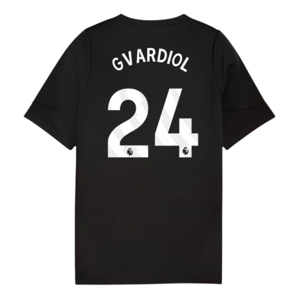 2025-2026 Man City Training Jersey (Black) - Kids (Gvardiol 24)