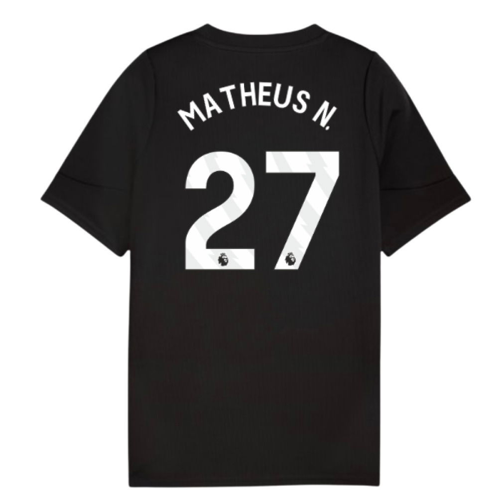 2025-2026 Man City Training Jersey (Black) - Kids (Matheus N. 27)