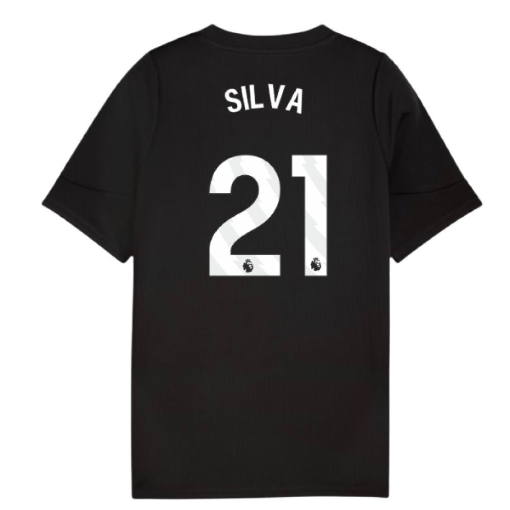 2025-2026 Man City Training Jersey (Black) - Kids (Silva 21)