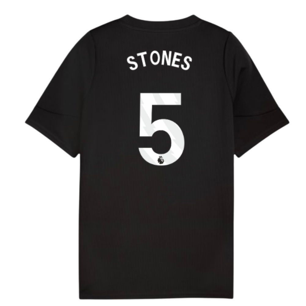 2025-2026 Man City Training Jersey (Black) - Kids (Stones 5)