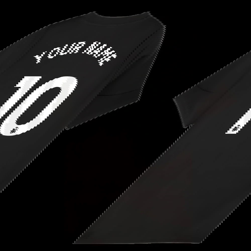 2025-2026 Man City Training Jersey (Black) - Kids (Your Name)