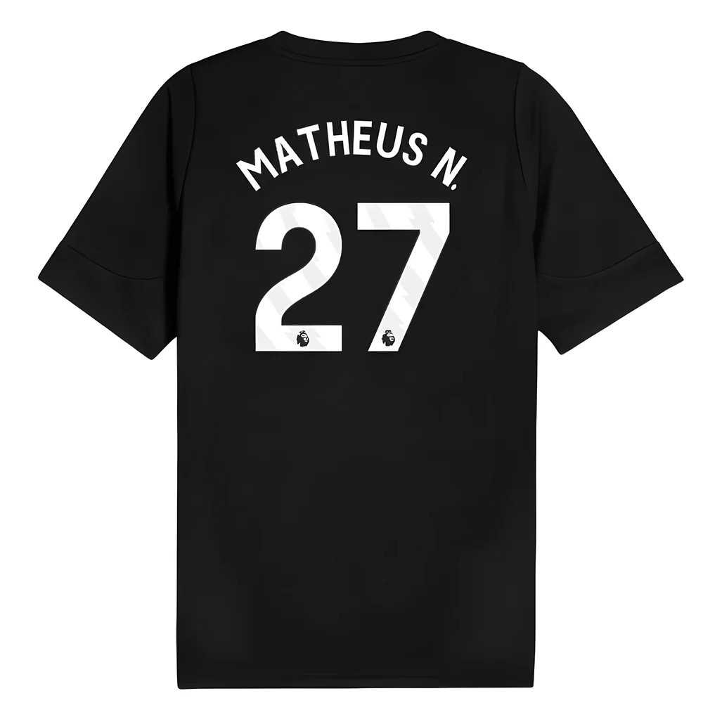 2025-2026 Man City Training Jersey (Black) (Matheus N. 27)