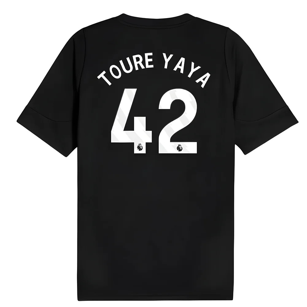 2025-2026 Man City Training Jersey (Black) (Toure Yaya 42)