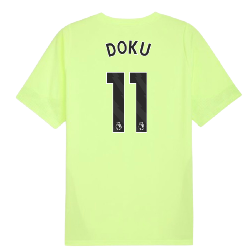 2025-2026 Man City Training Jersey (Fizzy Apple) (Doku 11)