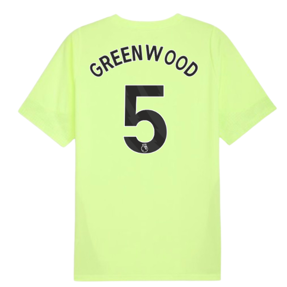 2025-2026 Man City Training Jersey (Fizzy Apple) (Greenwood 5)