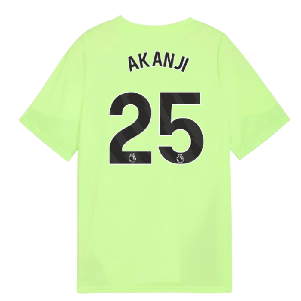 2025-2026 Man City Training Jersey (Fizzy Apple) - Kids (Akanji 25)