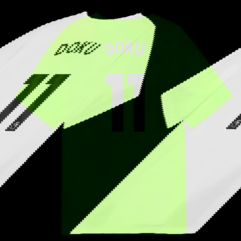 2025-2026 Man City Training Jersey (Fizzy Apple) - Kids (Doku 11)
