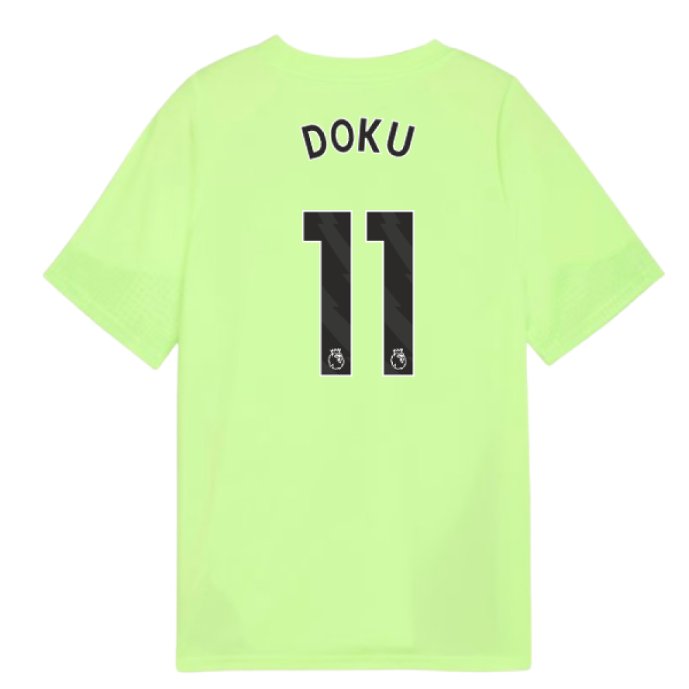 2025-2026 Man City Training Jersey (Fizzy Apple) - Kids (Doku 11)