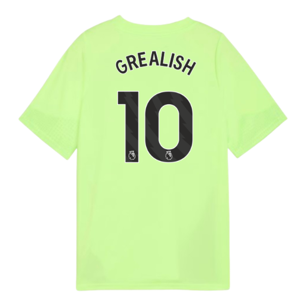 2025-2026 Man City Training Jersey (Fizzy Apple) - Kids (Grealish 10)