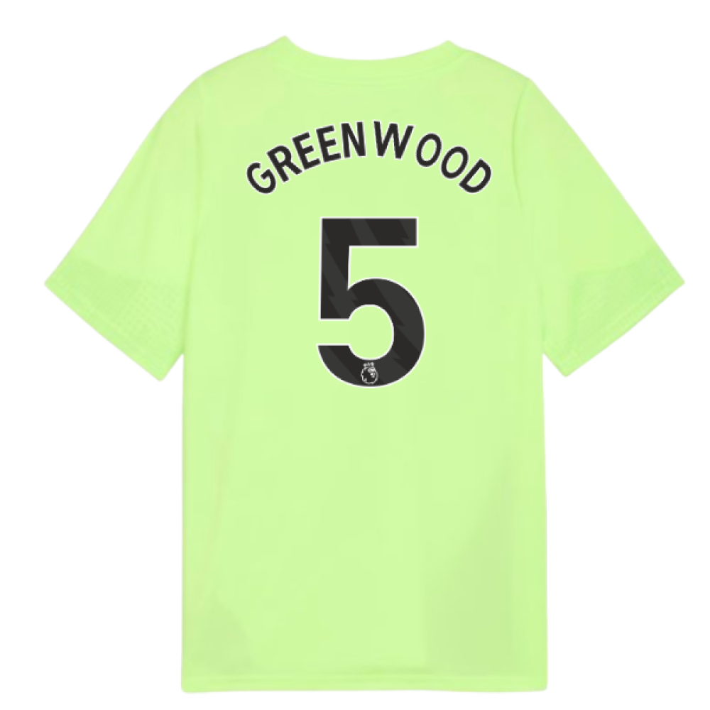 2025-2026 Man City Training Jersey (Fizzy Apple) - Kids (Greenwood 5)