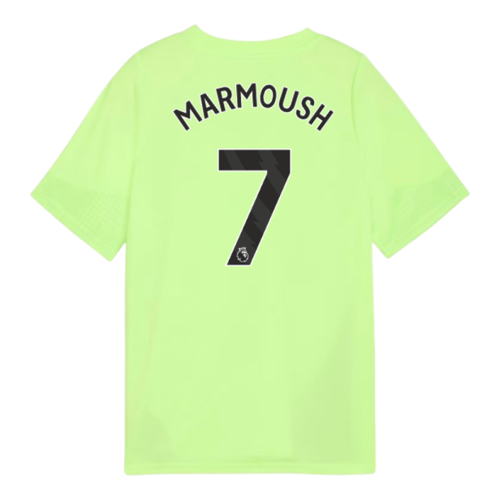 2025-2026 Man City Training Jersey (Fizzy Apple) - Kids (Marmoush 7)