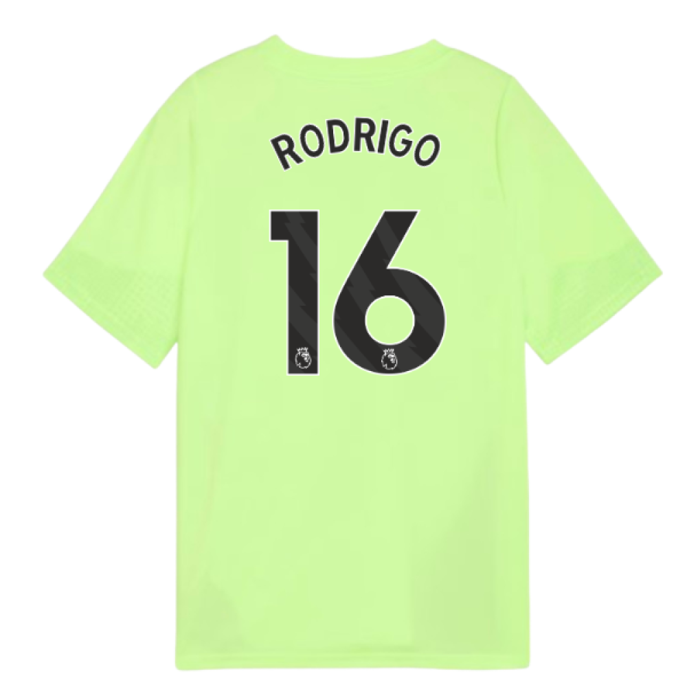 2025-2026 Man City Training Jersey (Fizzy Apple) - Kids (Rodrigo 16)