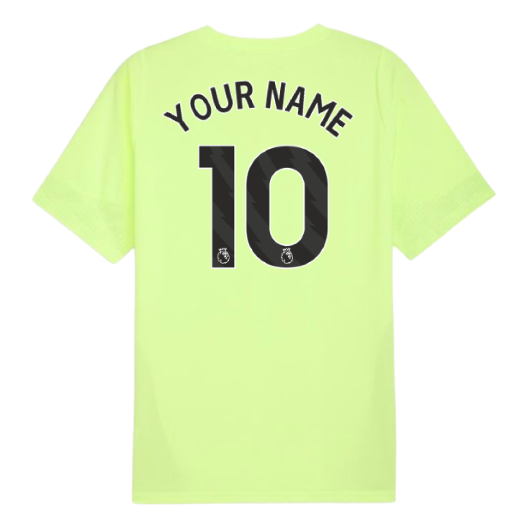 2025-2026 Man City Training Jersey (Fizzy Apple) (Your Name)