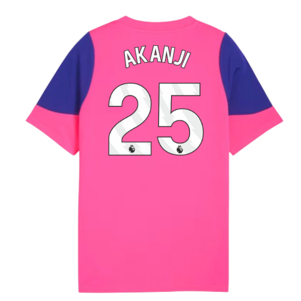 2025-2026 Man City Training Jersey (Fluro Pink) - Kids (Akanji 25)