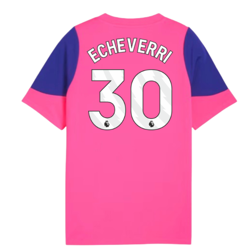 2025-2026 Man City Training Jersey (Fluro Pink) - Kids (Echeverri 30)