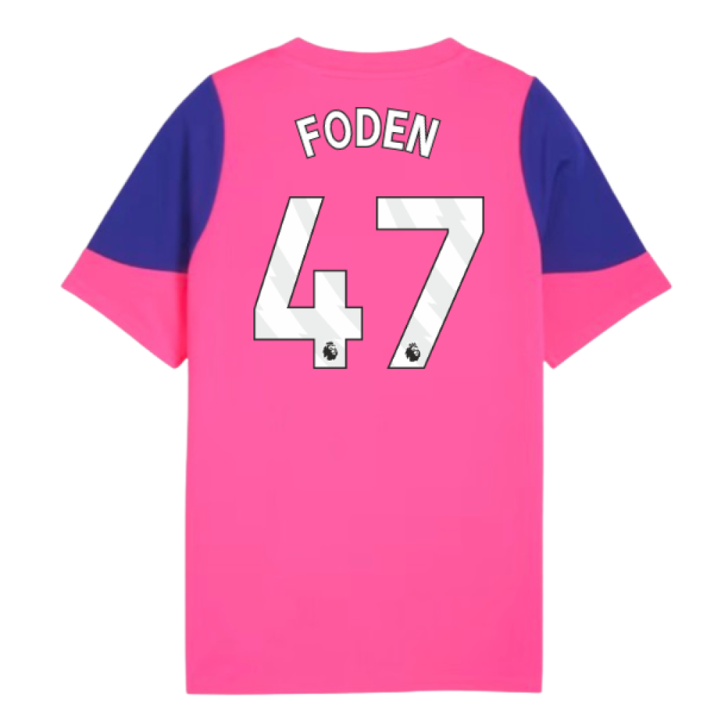 2025-2026 Man City Training Jersey (Fluro Pink) - Kids (Foden 47)