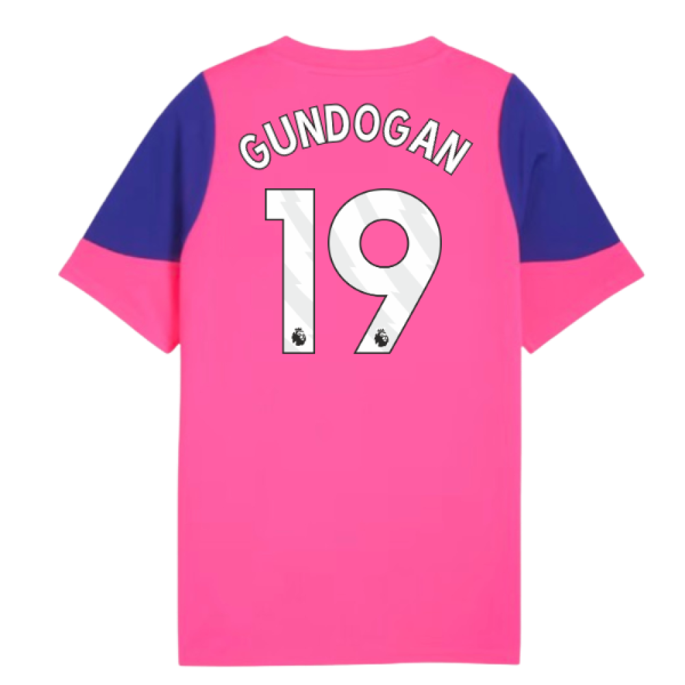 2025-2026 Man City Training Jersey (Fluro Pink) - Kids (Gundogan 19)