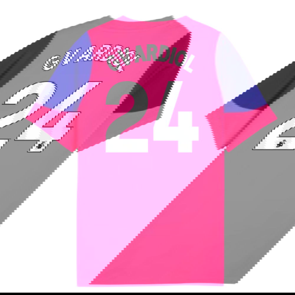 2025-2026 Man City Training Jersey (Fluro Pink) - Kids (Gvardiol 24)