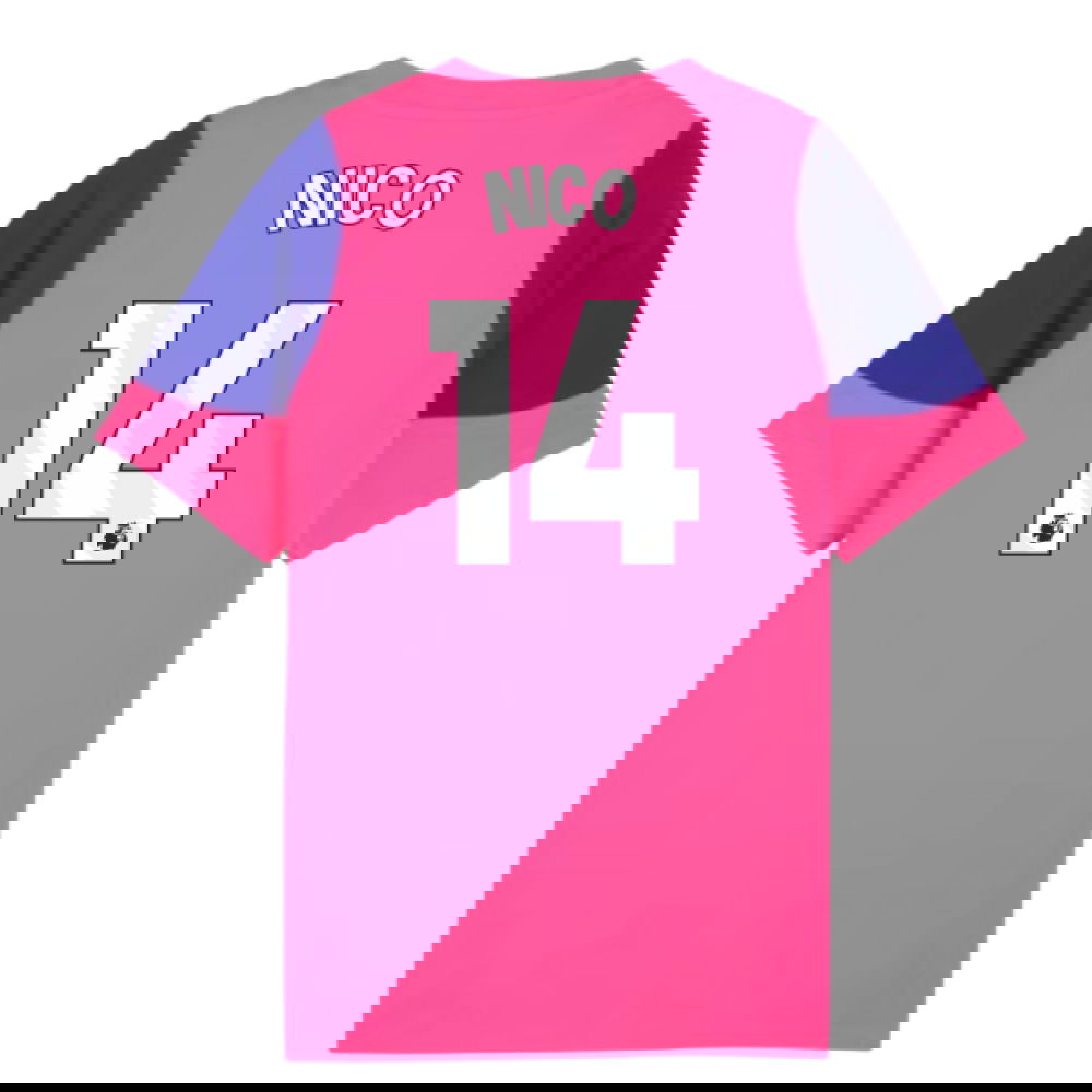 2025-2026 Man City Training Jersey (Fluro Pink) - Kids (Nico 14)