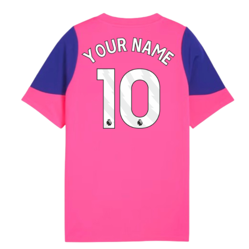 2025-2026 Man City Training Jersey (Fluro Pink) - Kids (Your Name)