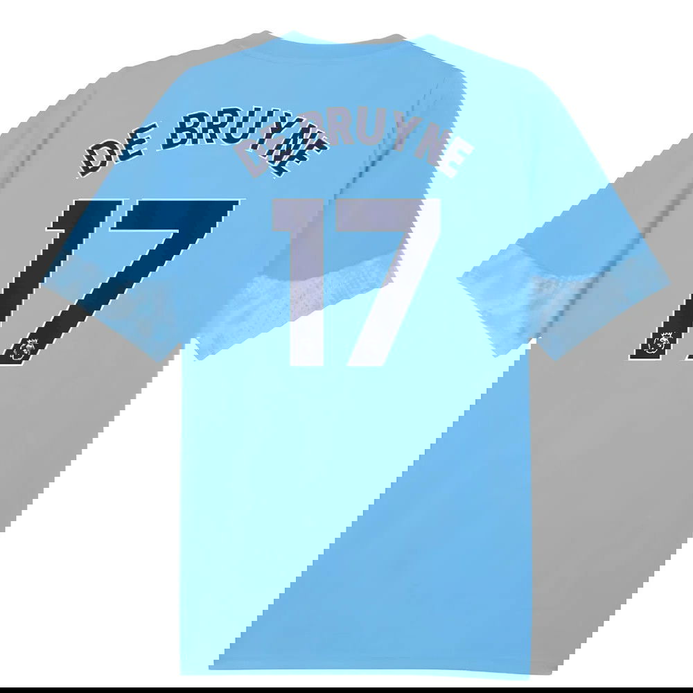 2025-2026 Man City Training Jersey (Light Blue) - Kids (De Bruyne 17)
