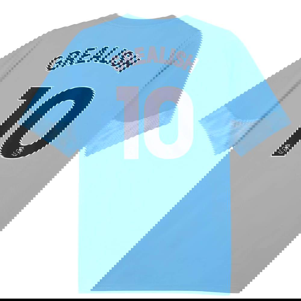 2025-2026 Man City Training Jersey (Light Blue) - Kids (Grealish 10)