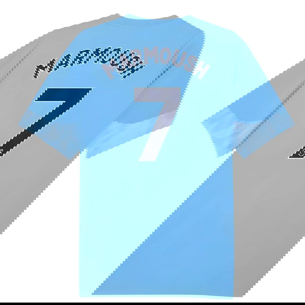 2025-2026 Man City Training Jersey (Light Blue) - Kids (Marmoush 7)