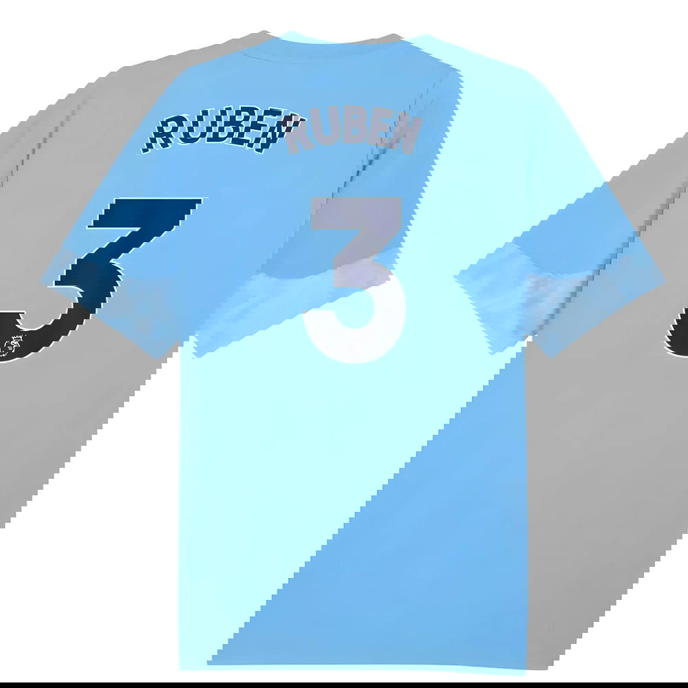2025-2026 Man City Training Jersey (Light Blue) - Kids (Ruben 3)