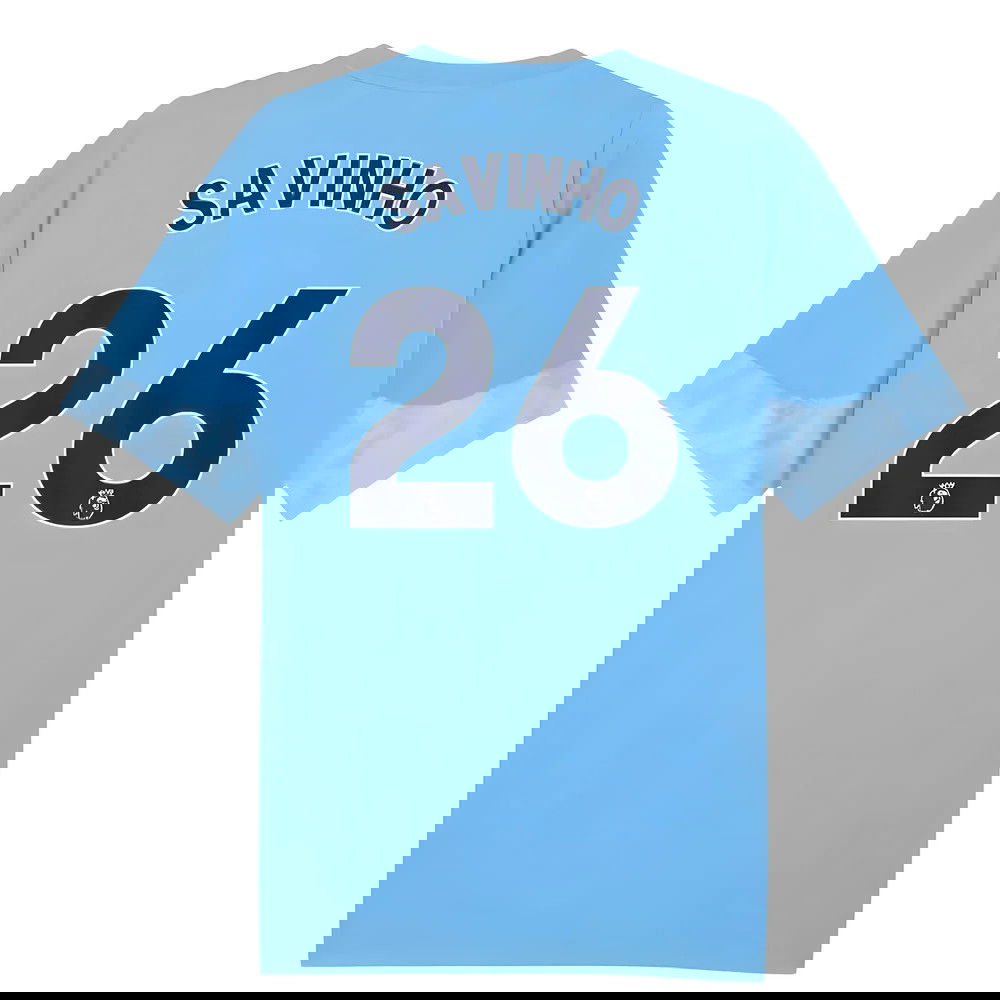 2025-2026 Man City Training Jersey (Light Blue) - Kids (Savinho 26)
