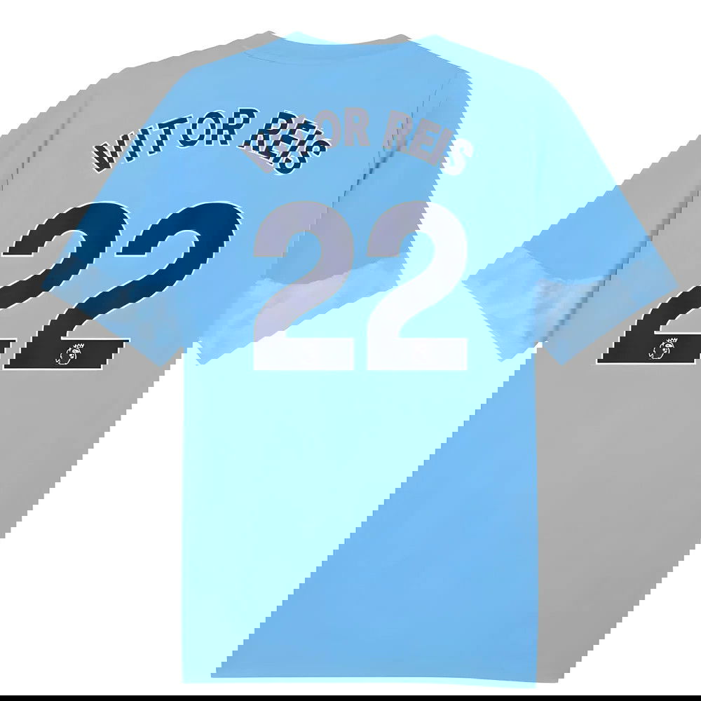 2025-2026 Man City Training Jersey (Light Blue) - Kids (Vitor Reis 22)