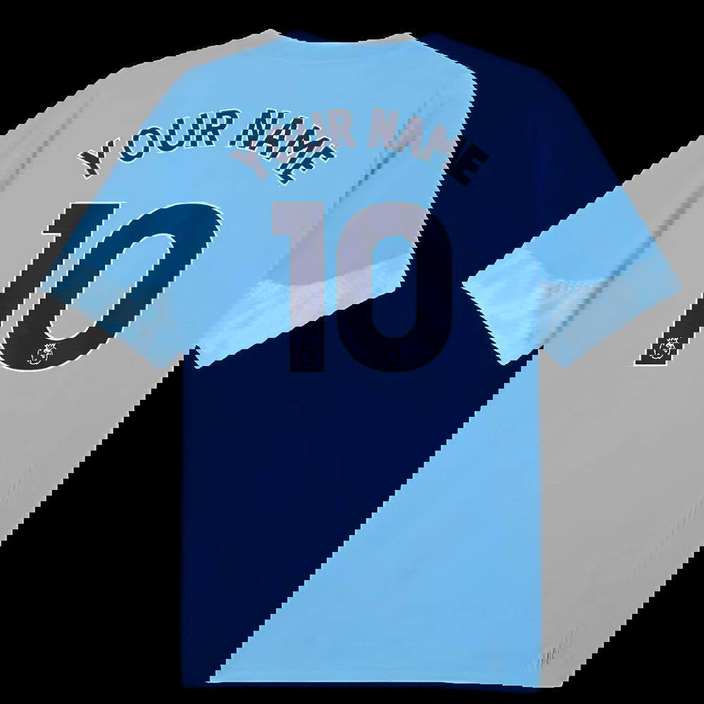 2025-2026 Man City Training Jersey (Light Blue) - Kids (Your Name)