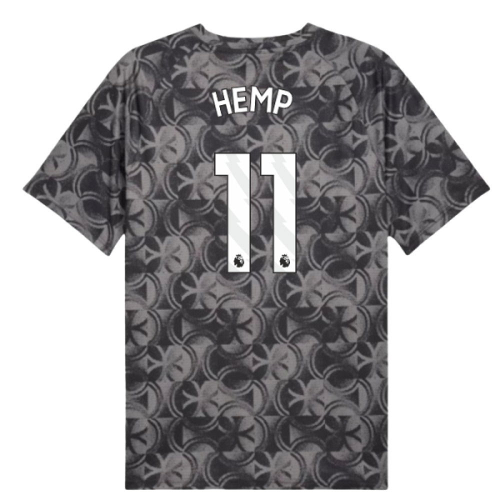 2025-2026 Man City Warm Up Jersey (Black) (Hemp 11)