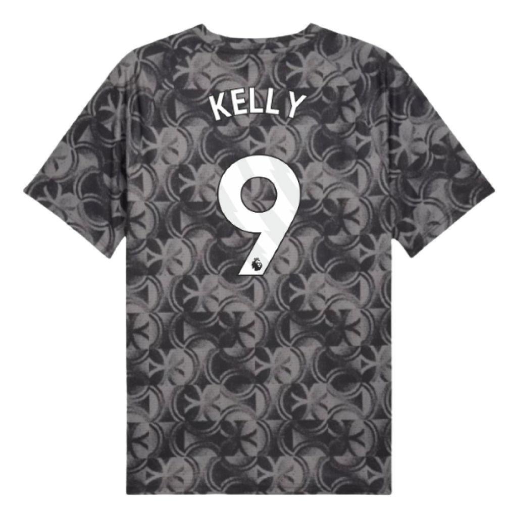 2025-2026 Man City Warm Up Jersey (Black) (Kelly 9)