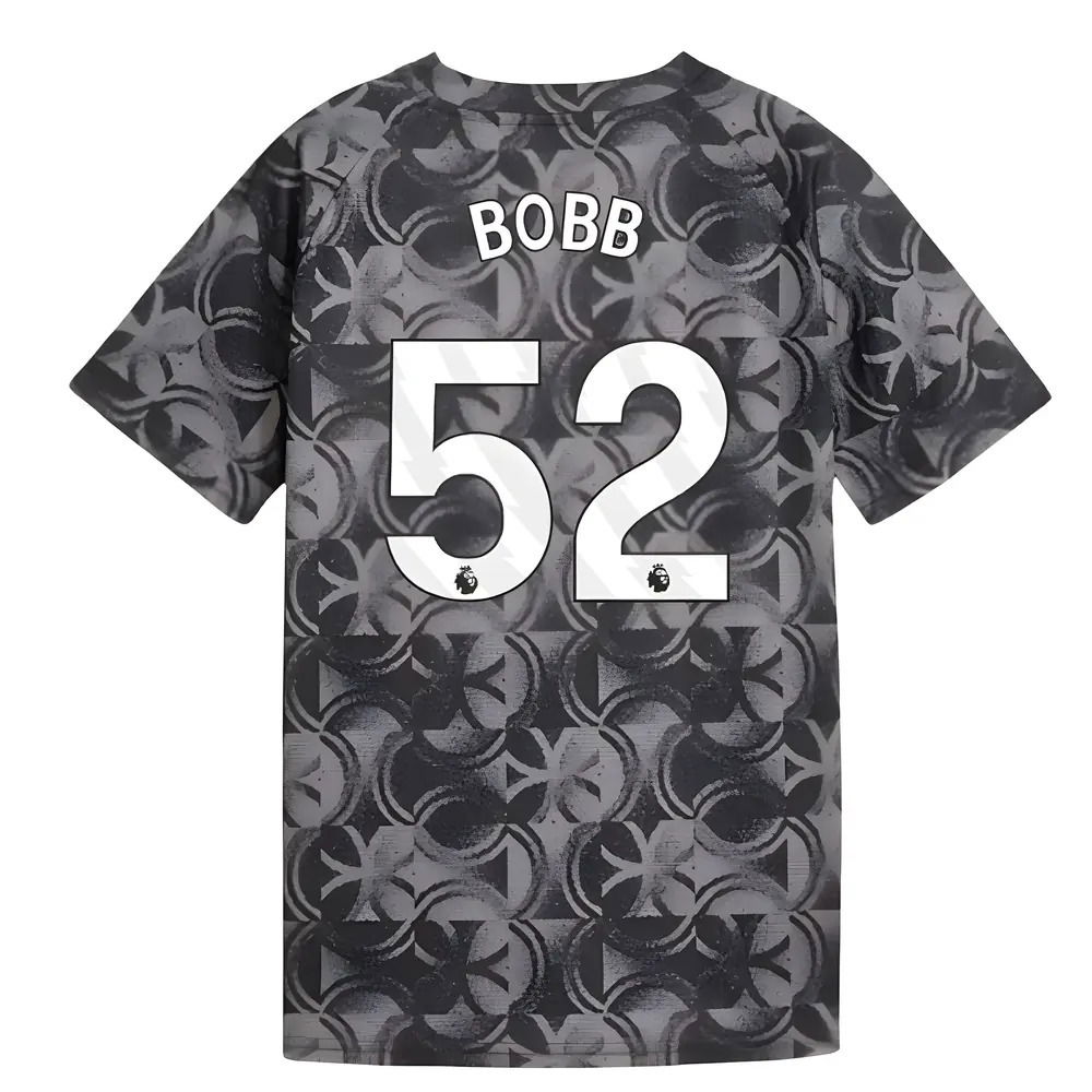 2025-2026 Man City Warm Up Jersey (Black) - Kids (Bobb 52)