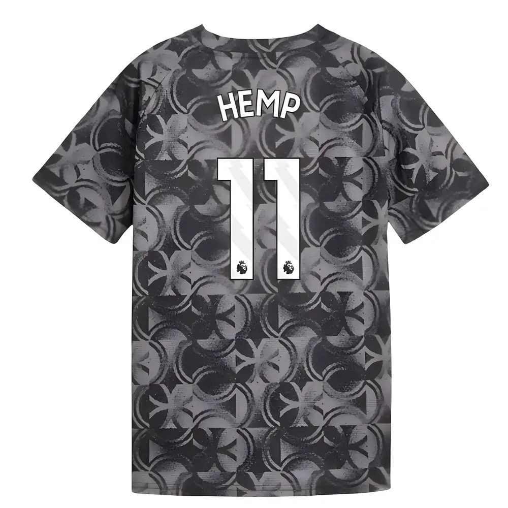 2025-2026 Man City Warm Up Jersey (Black) - Kids (Hemp 11)