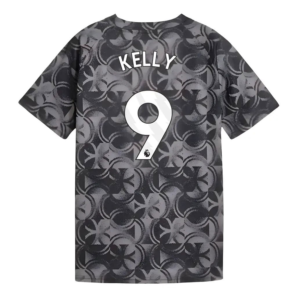 2025-2026 Man City Warm Up Jersey (Black) - Kids (Kelly 9)