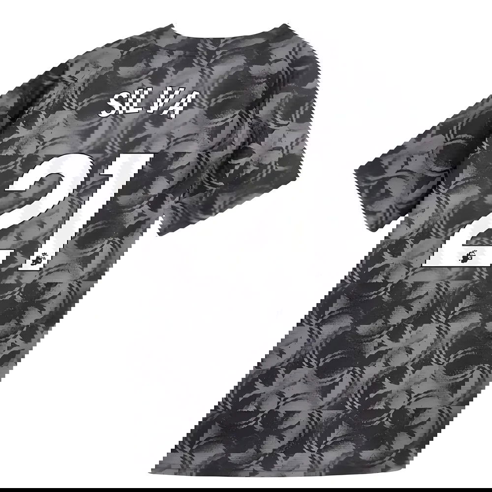 2025-2026 Man City Warm Up Jersey (Black) - Kids (Silva 21)