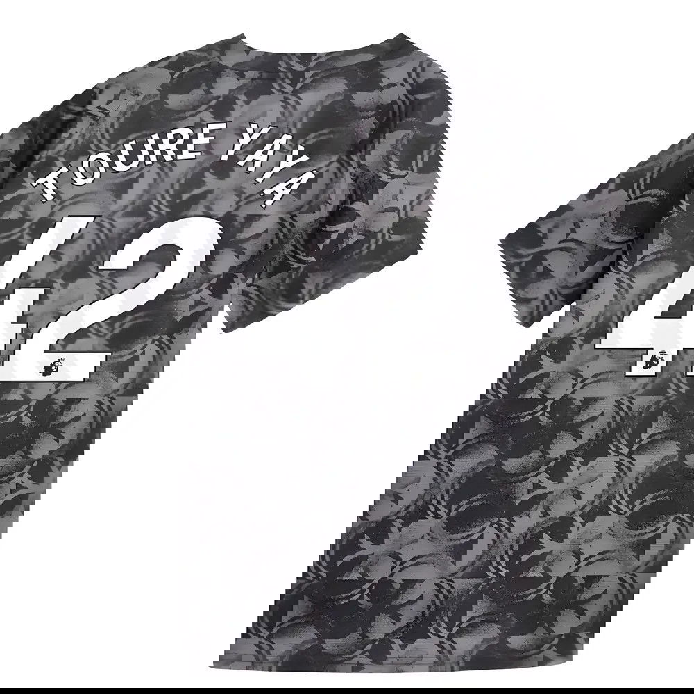 2025-2026 Man City Warm Up Jersey (Black) - Kids (Toure Yaya 42)