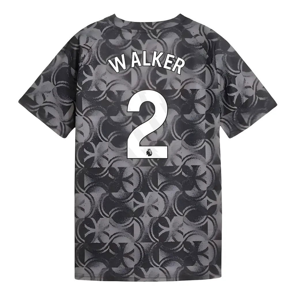 2025-2026 Man City Warm Up Jersey (Black) - Kids (Walker 2)