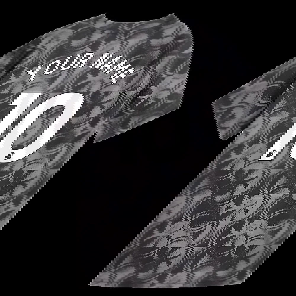 2025-2026 Man City Warm Up Jersey (Black) - Kids (Your Name)