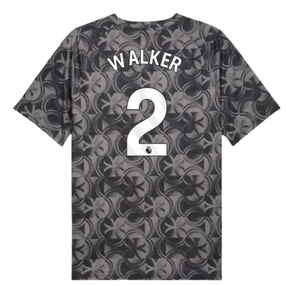 2025-2026 Man City Warm Up Jersey (Black) (Walker 2)