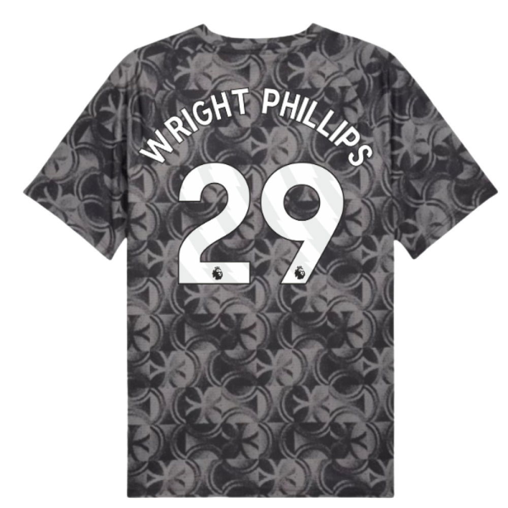 2025-2026 Man City Warm Up Jersey (Black) (Wright Phillips 29)