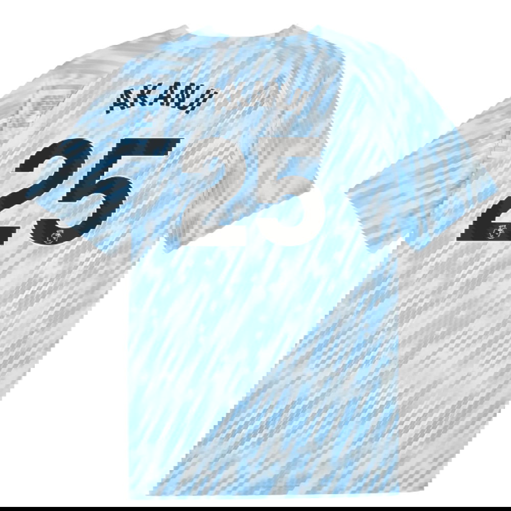 2025-2026 Man City Warm Up Jersey (Silver Sky) (Akanji 25)