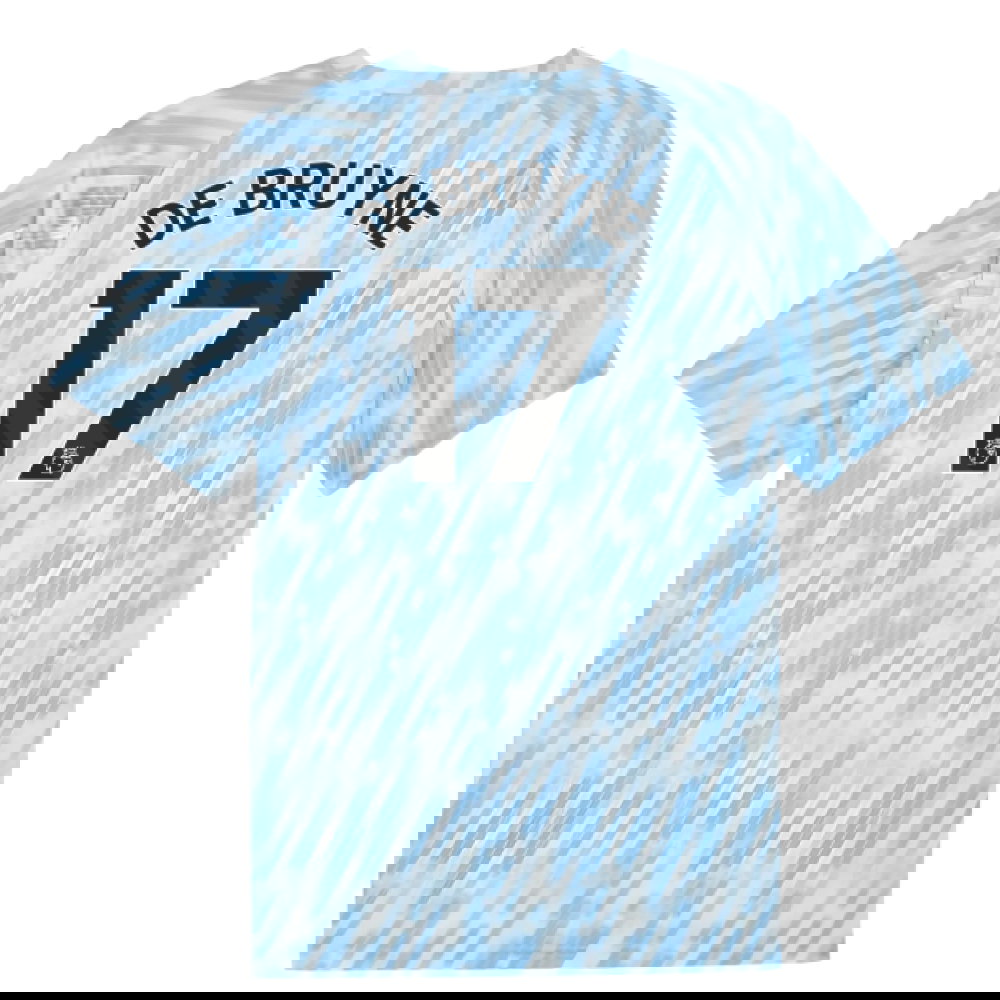 2025-2026 Man City Warm Up Jersey (Silver Sky) (De Bruyne 17)