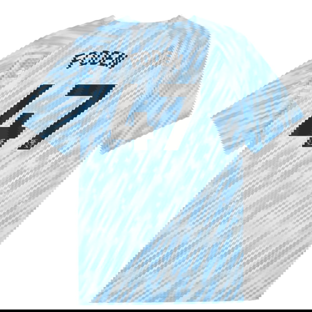 2025-2026 Man City Warm Up Jersey (Silver Sky) (Foden 47)