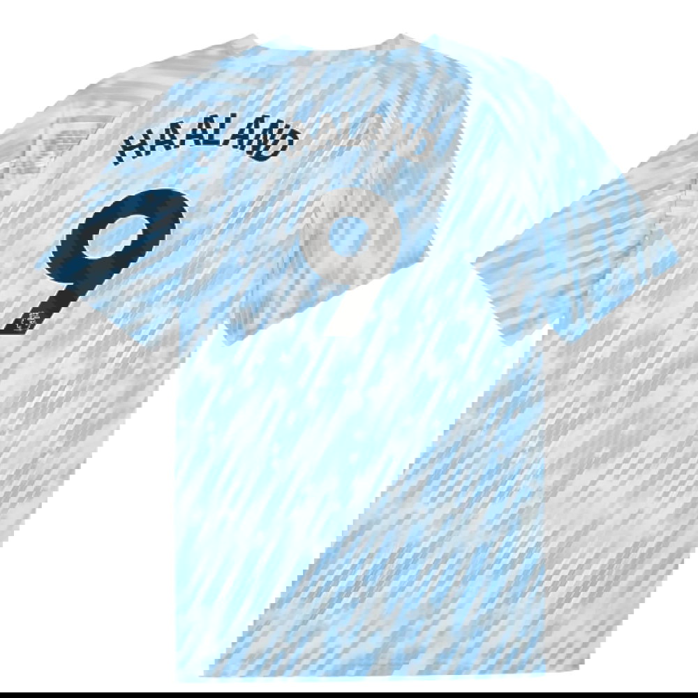 2025-2026 Man City Warm Up Jersey (Silver Sky) (Haaland 9)