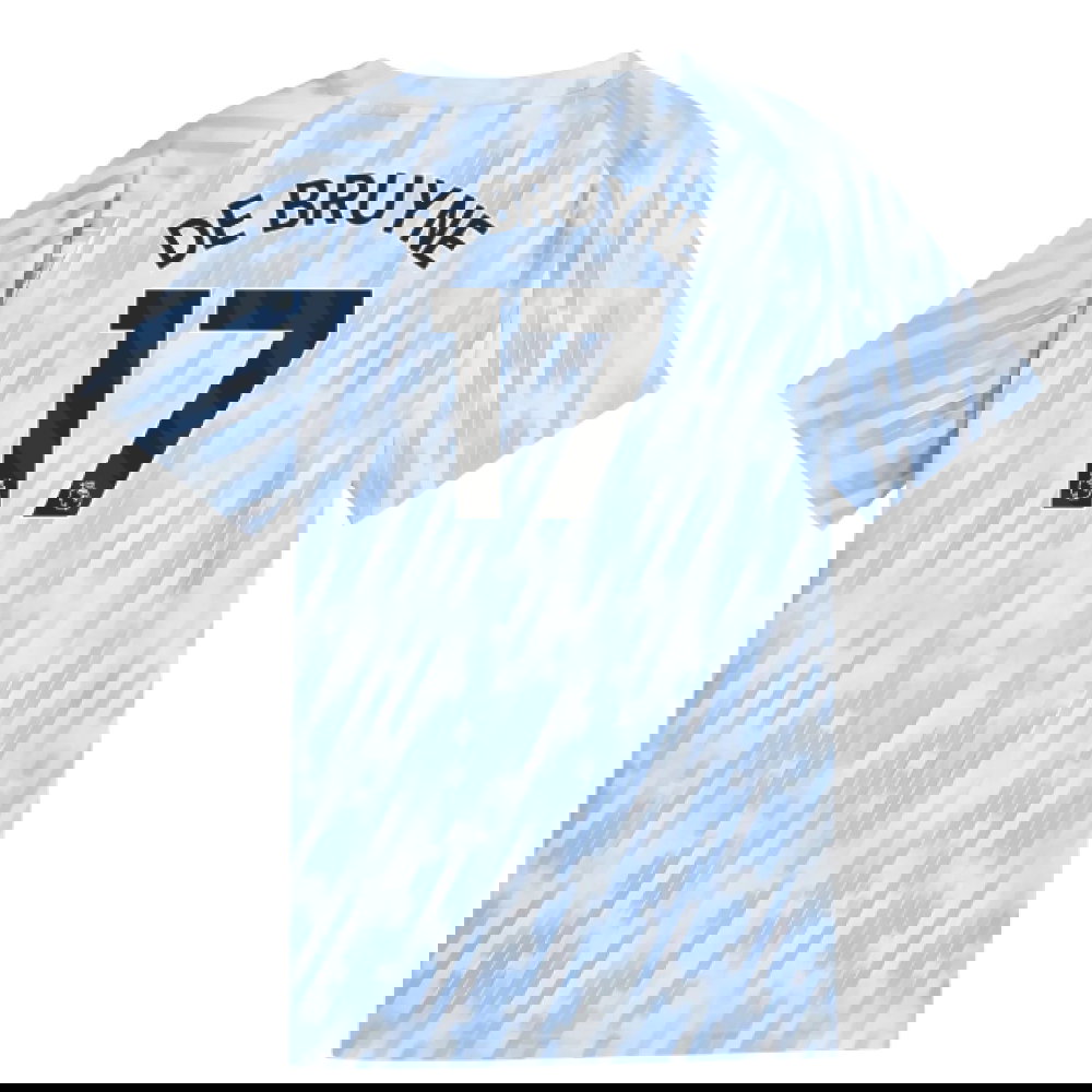 2025-2026 Man City Warm Up Jersey (Silver Sky) - Kids (De Bruyne 17)