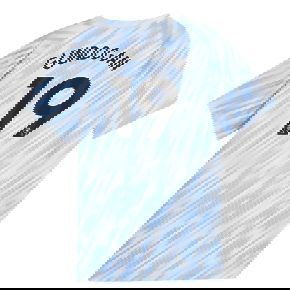 2025-2026 Man City Warm Up Jersey (Silver Sky) - Kids (Gundogan 19)