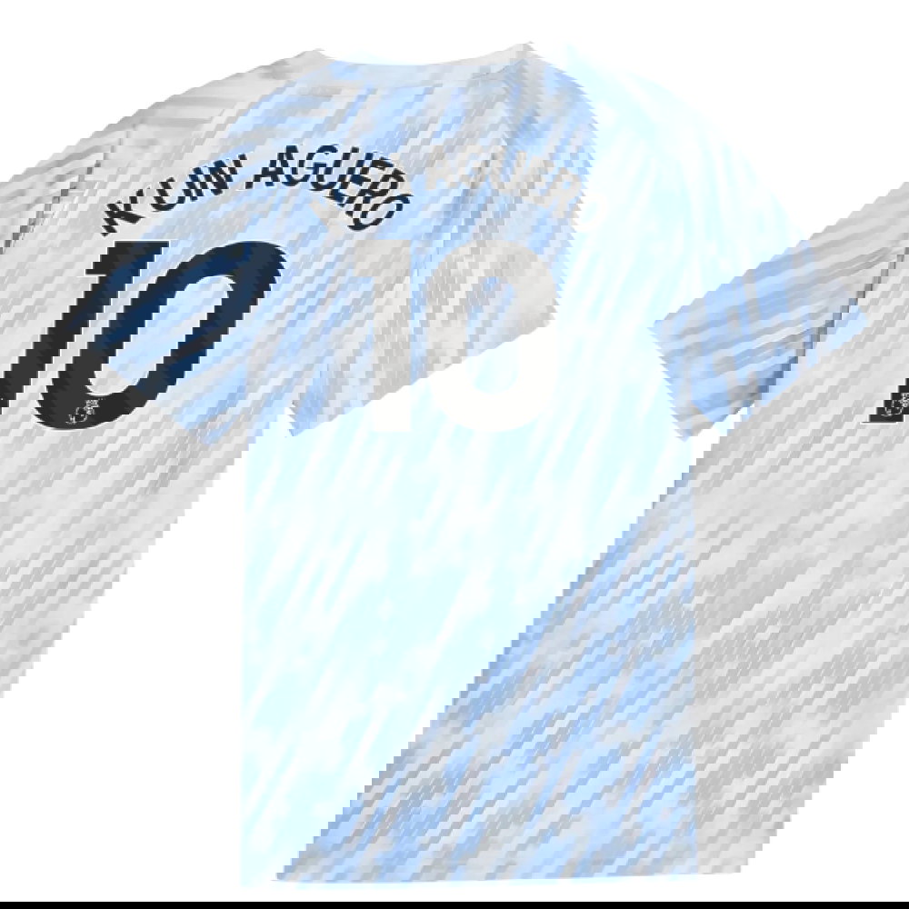 2025-2026 Man City Warm Up Jersey (Silver Sky) - Kids (Kun Aguero 10)